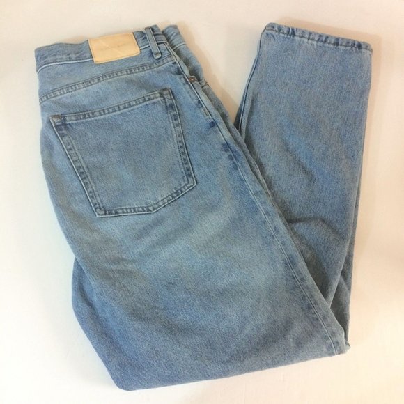 Everlane Womens The Cheeky Jeans Button Fly High Rise Light Wash Straight Sz 31 - Picture 7 of 10